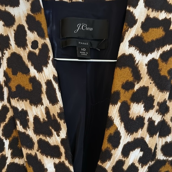 J. Crew Animal Print Parke Blazer Short Set Size 10 - Picture 10 of 13